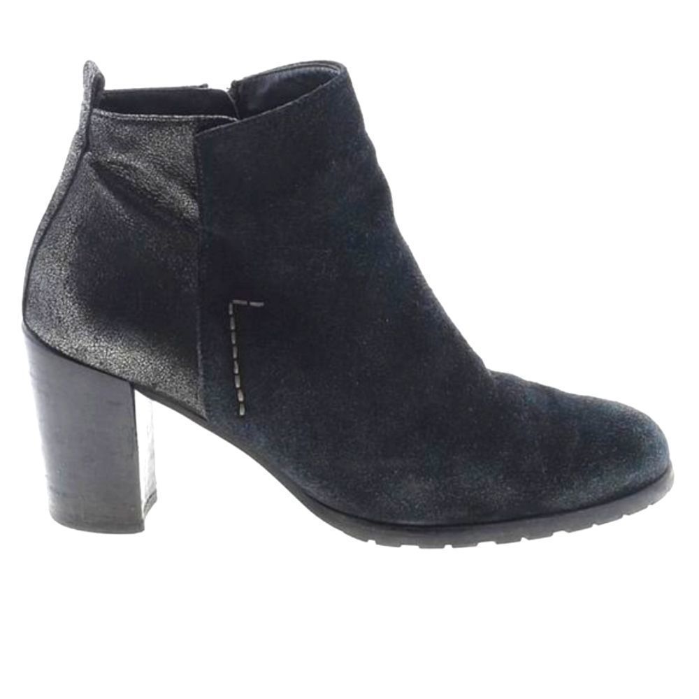 Paul Green Black Suede Two Tone Ankle Boots size 10.5